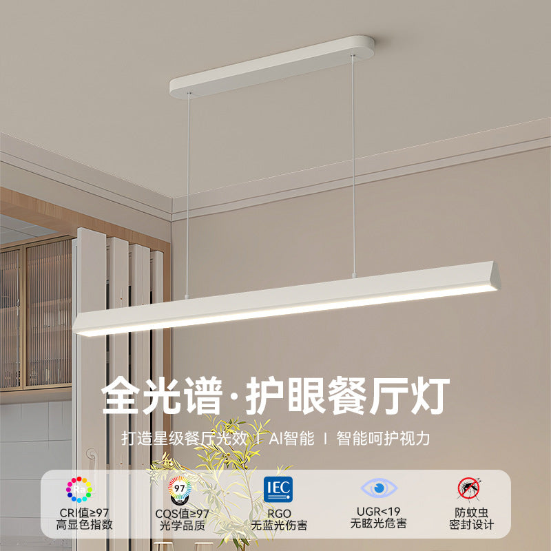 2025 new restaurant chandelier modern simple bar dining room light one-word strip Nordic minimalist household lighting