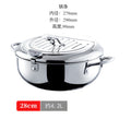 Japanese-style tempura fryer - 304 stainless steel deep fryer for home use - energy-saving small fryer