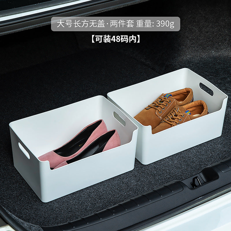 Car trunk storage box Transparent plastic Multifunctional sundries Shoes Car storage box With lid Finishing shoe box