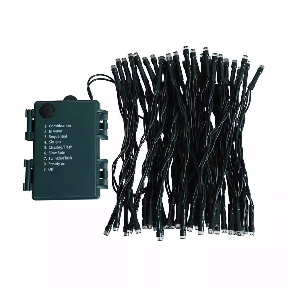 Cross-border outdoor waterproof battery box light string, garden decorative light string, Christmas decorative led waterproof light string