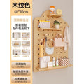 Entrance hole board wall storage rack wooden solid wood storage wall cloud display rack wall hanging clothes rack