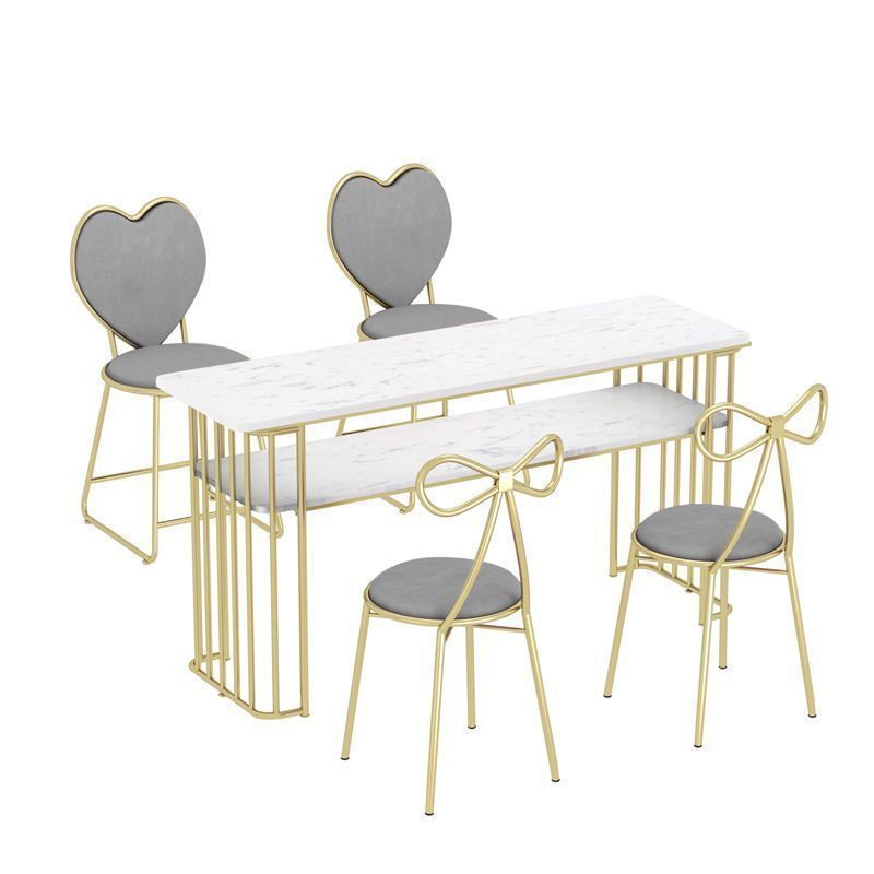 Scandinavian iron sofa chair accessible luxury nail salon back chair marble table manicure table soft bag manicure chair suit