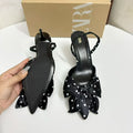 Za's 2025 spring/summer collection: european and american style pointed-toe women's pumps, bow detail, cutout sandals, polka dot fashion heels