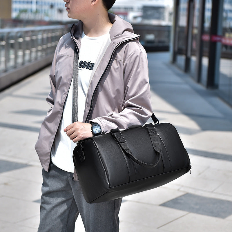 Processing custom leisure travel handbag dry and wet separation independent shoe compartment large capacity sports yoga bag travel bag