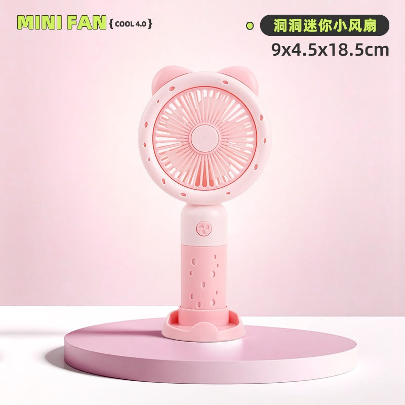 hot-selling handheld mini fan, featuring a cute floral cartoon design. usb powered, desktop mini portable fan, perfect for student gifts and wholesale