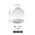Creative triangular ceramic fruit salad plate - retro style, high-end ceramic dinnerware for restaurants and home use - deep dessert plate
