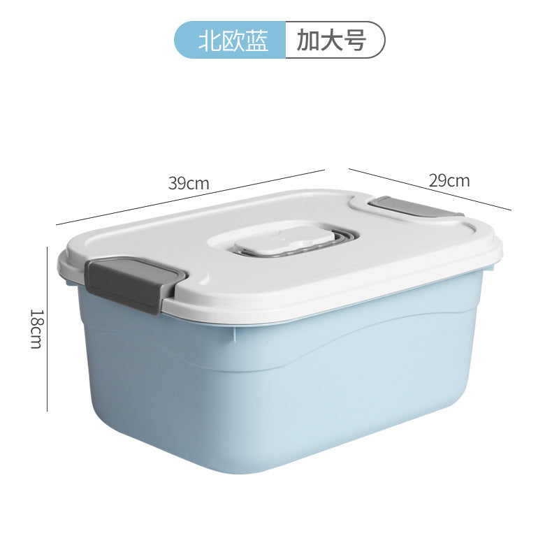 Storage Box Plastic Clothes Organizing Box Covered Portable Storage Box Extra Large Household Toys Snack Storage Box