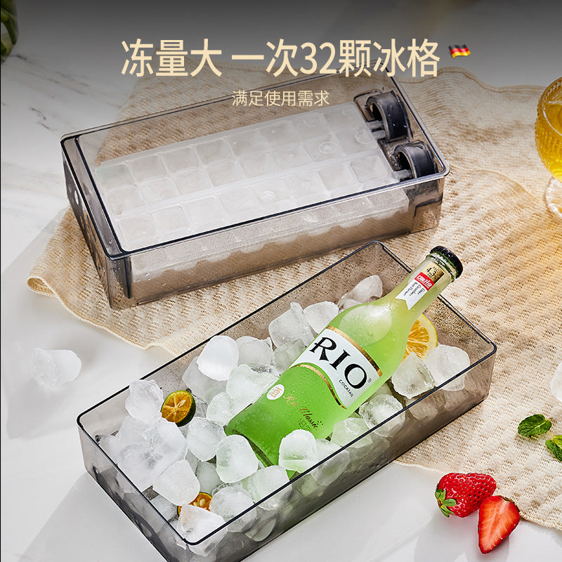 One bite summer household refrigerator large-capacity ice storage box ice box commercial wholesale ice mold rotating ice grid