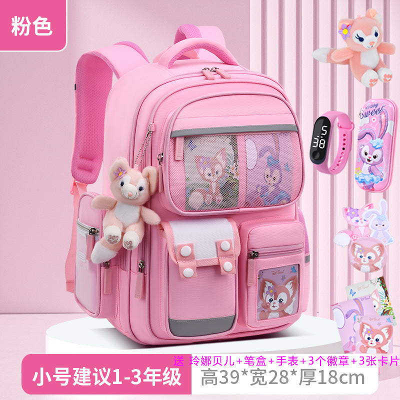 2026 new children's backpack for boys, elementary school grades 1-6, boys' and girls' spine-protecting, weight-reducing double shoulder bag