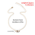 Diamond-encrusted devil's eye necklace wholesale european and american popular nicheaccessible luxury jewelry women's clavicle chain simple eye pendant