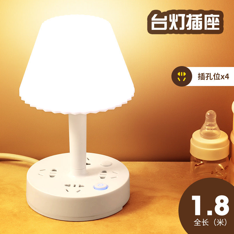 Multifunctional desk lamp socket led reading usb eye protection lamp student dormitory desk lamp bedroom bedside power strip