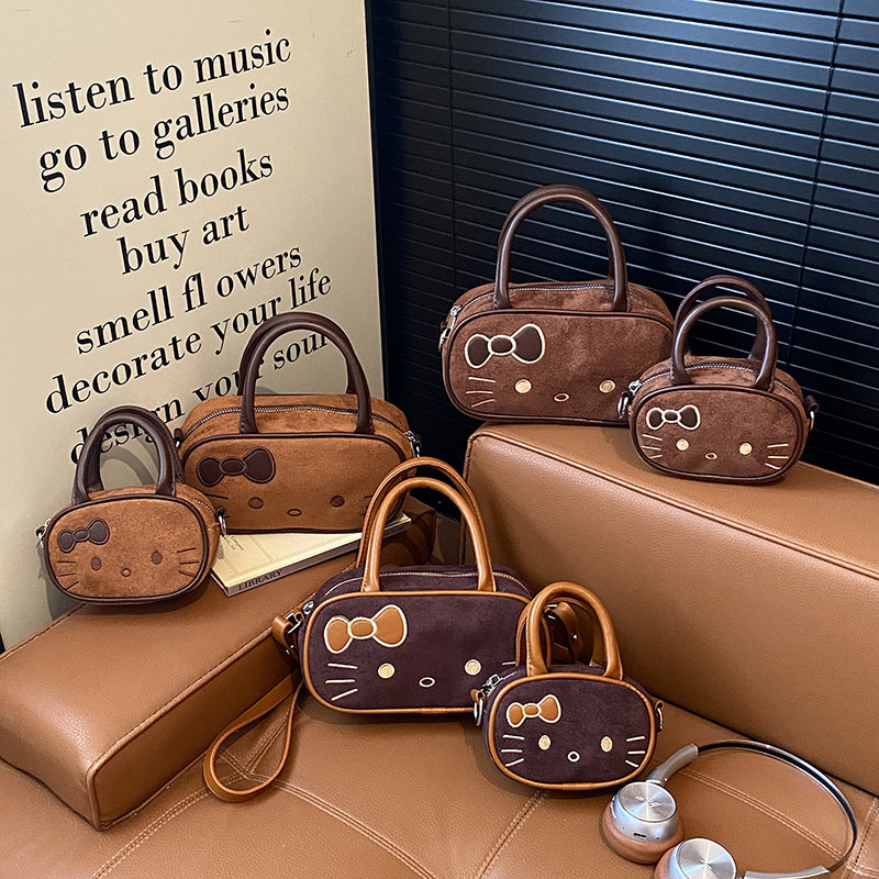 cute boston satchel bag for women 2025new arrival sweet cool style niche style mobile phone bag shoulder crossbody bag
