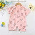 Baby clothes summer thin pure cotton air-conditioning clothes pajamas newborn baby short-sleeved onesie baby outing khaki crawling