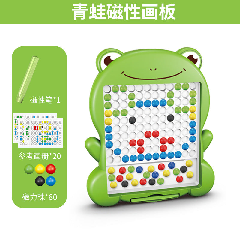 July new product children's magnetic brush drawing board puzzle magnetic ball magnetic bean puzzle magnetic drawing board 61 toy