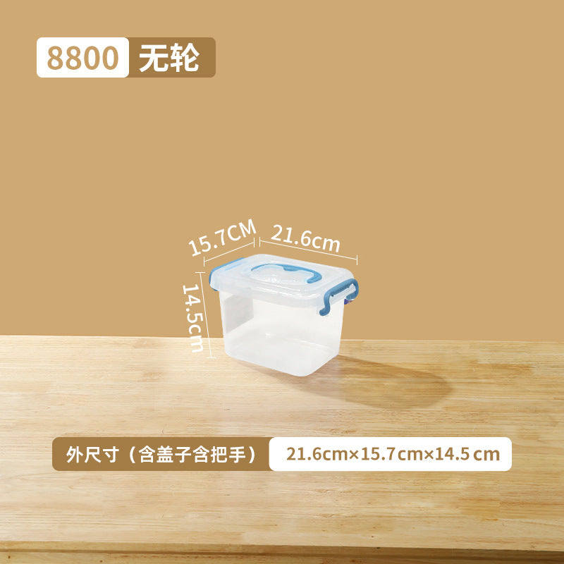 Customized plastic transparent storage box, clothes quilt sorting box, large and small storage box, snack toy storage box.