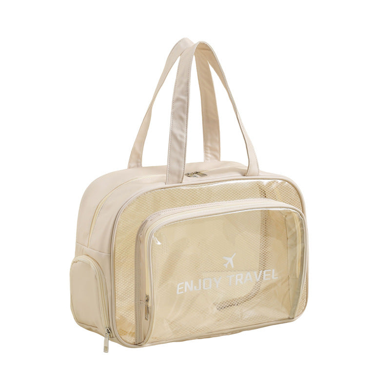 PU Multifunctional Wash Bag Travel Storage Large Capacity Swimming Bag Portable Makeup Anti-splashing Storage Bag Shoe Warehouse