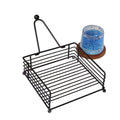 Modern minimalist metal square napkin holder iron art storage rack for cafes and restaurants - tabletop napkin dispenser