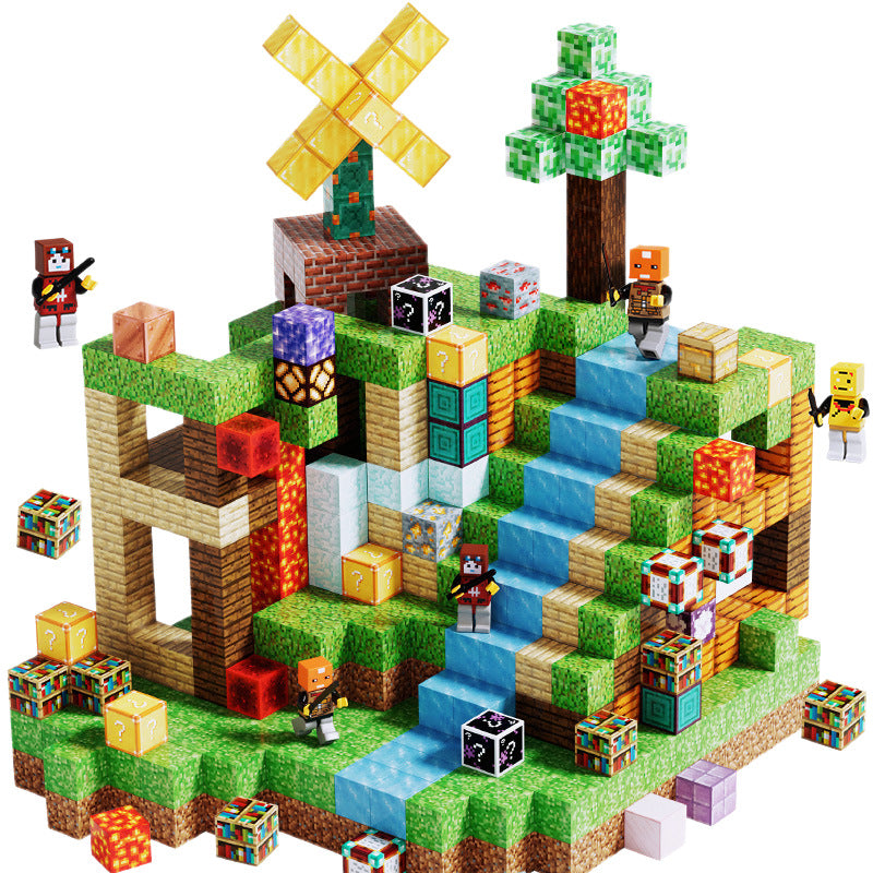 my magnetic world cube magnet magnetic building blocks series children's boy's assembly toy gift