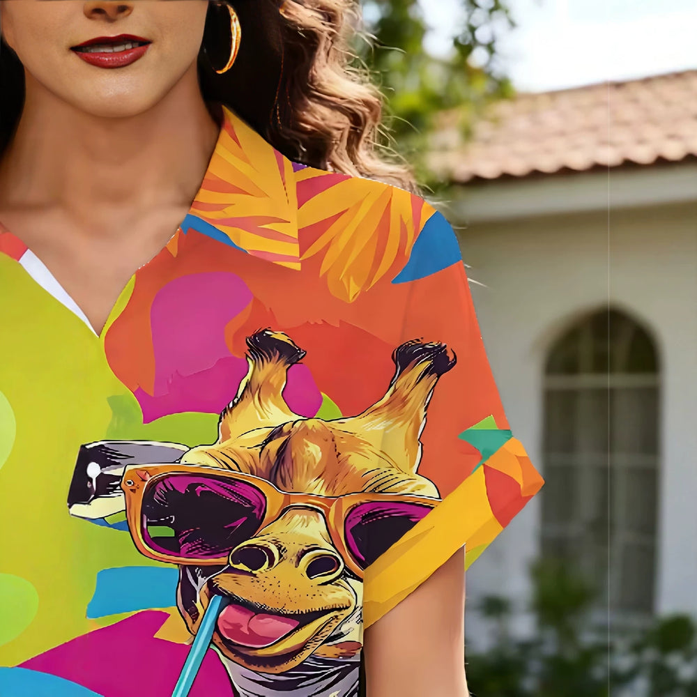 wholesale women's short-sleeved shirts, featuring trendy and popular printed designs. dropshipping available for summer lightweight styles