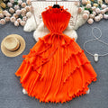 export elegance miyake pleated dress skirt pleated long heavy industry pleated classy exquisite dress for women