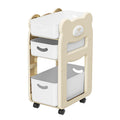 Mobile under-desk bookshelf organizer - portable trolley for students, home, dorm, and desktop storage