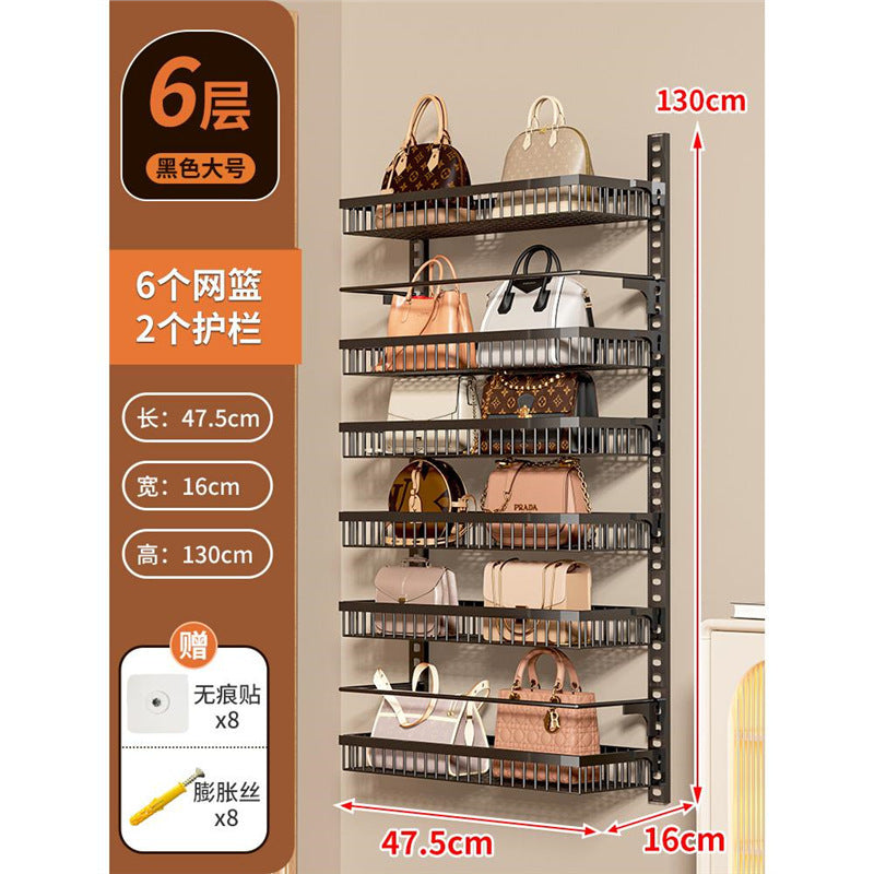 No-drill door back organizer, narrow gap wall-mounted multi-tier shelf, bathroom wall storage rack, toilet cabinet side organizer