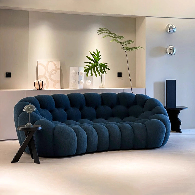Modern minimalist bubble sofa - designer fabric, trending online, creative football art, curved sofa for home living room