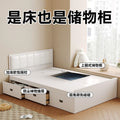 Solid wood bed tatami box storage bed soft back double bed kids bed bedroom for home without bedside bed high box