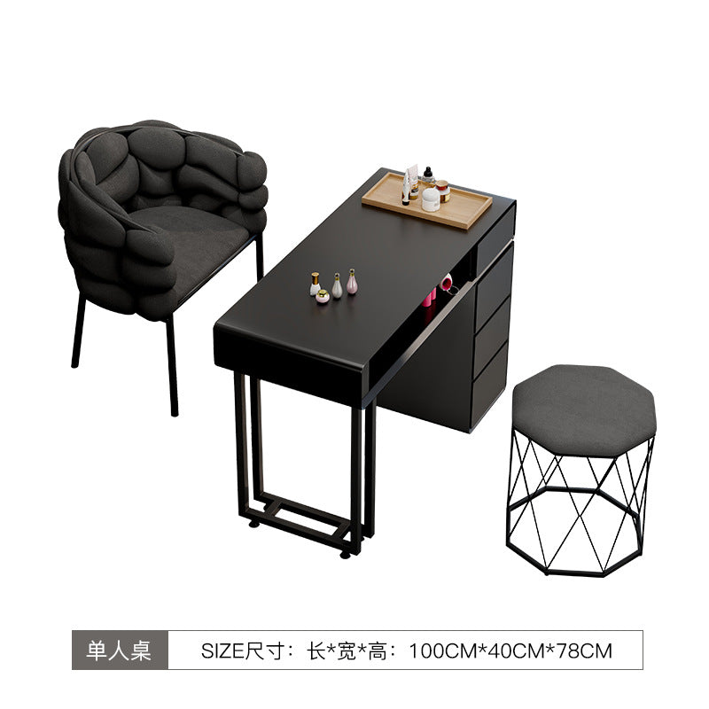 Cream style manicure table and chair set Japanese single double manicure light luxury Internet celebrities ins manicure table manicure shop