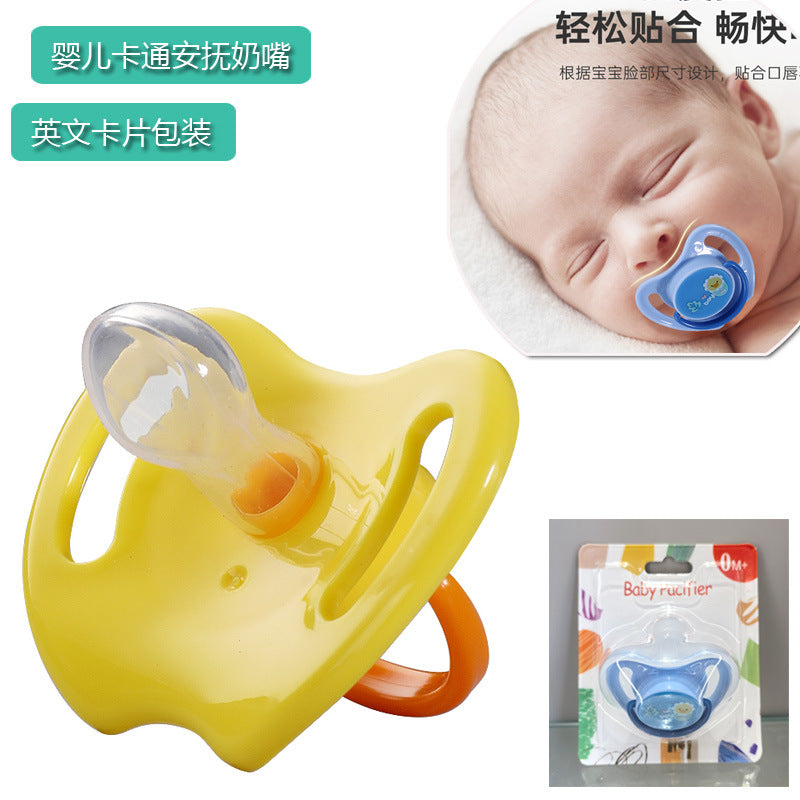 English card pack, baby print pacifier cartoon silicone sleeping pacifier, newborn baby comfort pacifier
