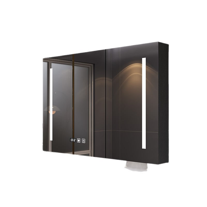 Smart bathroom mirror Solid wood separate wall-mounted bathroom mirror cabinet Locker Toilet storage locker Mirror