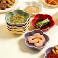 Ins cream style multi-color creative plate for home hot pot dipping dish side dish pickles vinegar plate ceramic flavor plate wholesale