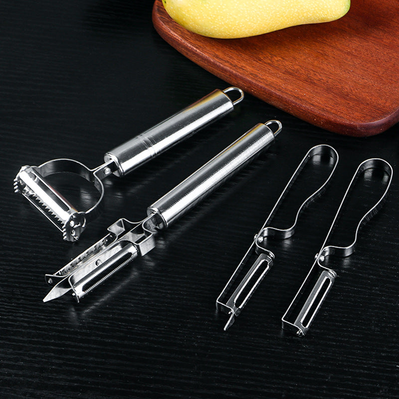 Stainless steel 3-in-1 peeler set - fruit, vegetable, and potato peeler for home and commercial use - kitchen gadget set
