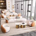 Curved sofa hotel lobby hall vip club rest area reception reception arc sales office negotiation sofa