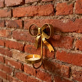2025 new gold iron candlestick romantic atmosphere wedding valentine's day christmas bow decorative candlestick