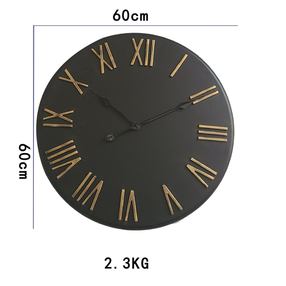 New retro roman numeral silent wall clock - quartz clock for living room, bedroom, home decor, and stylish wall mount