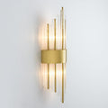 Postmodern light luxury crystal wall lamp - elegant gold finish for bedroom bedside, living room, hotel hallway, and more - led
