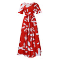 D3266 cross-border women's clothing  new fashion elegant lace-up african large size short-sleeved large swing foreign trade dress