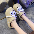 Big eyes cartoon croc shoes women's new arrivaloutwearnon-slipcutetoe sandals thick sole slippers couple croc shoes