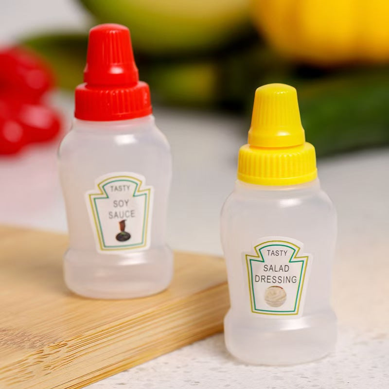 Mini sauce bottle plastic squeeze sauce bottle japanese style squeeze condiment bottle food grade portable soy sauce bottle cross-border