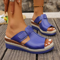 Southeast asia cross-border plus size velcrothick sole sandals women's export one-toe open toe lightweight beach sandals