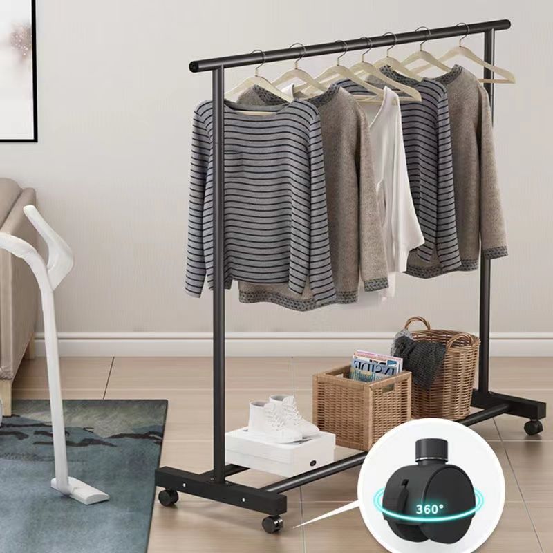 Clothes drying rack floor-standing for home bedroom bold thickened hanging clothes foldable simple indoor dormitory movable clothes drying rack