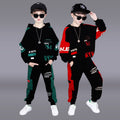 Boys' spring/autumn outfit: stylish  new arrival, handsome mid-to-large size children's hoodie two-piece tracksuit