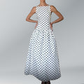 cross-border e-commerce european and american women's clothing: new summer collection - elegant polka dot slimming french dress with cinched waist