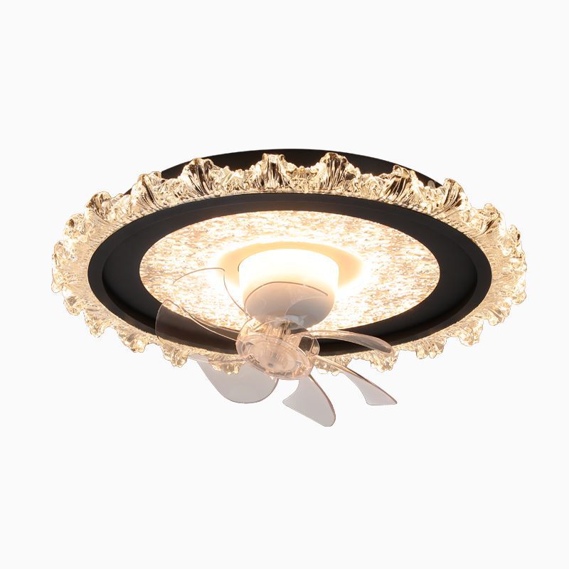 Full Spectrum Bedroom Fan Light Nordic Living Room Fan Light Simple Modern Atmosphere Hall Light with Electric Fan Lighting