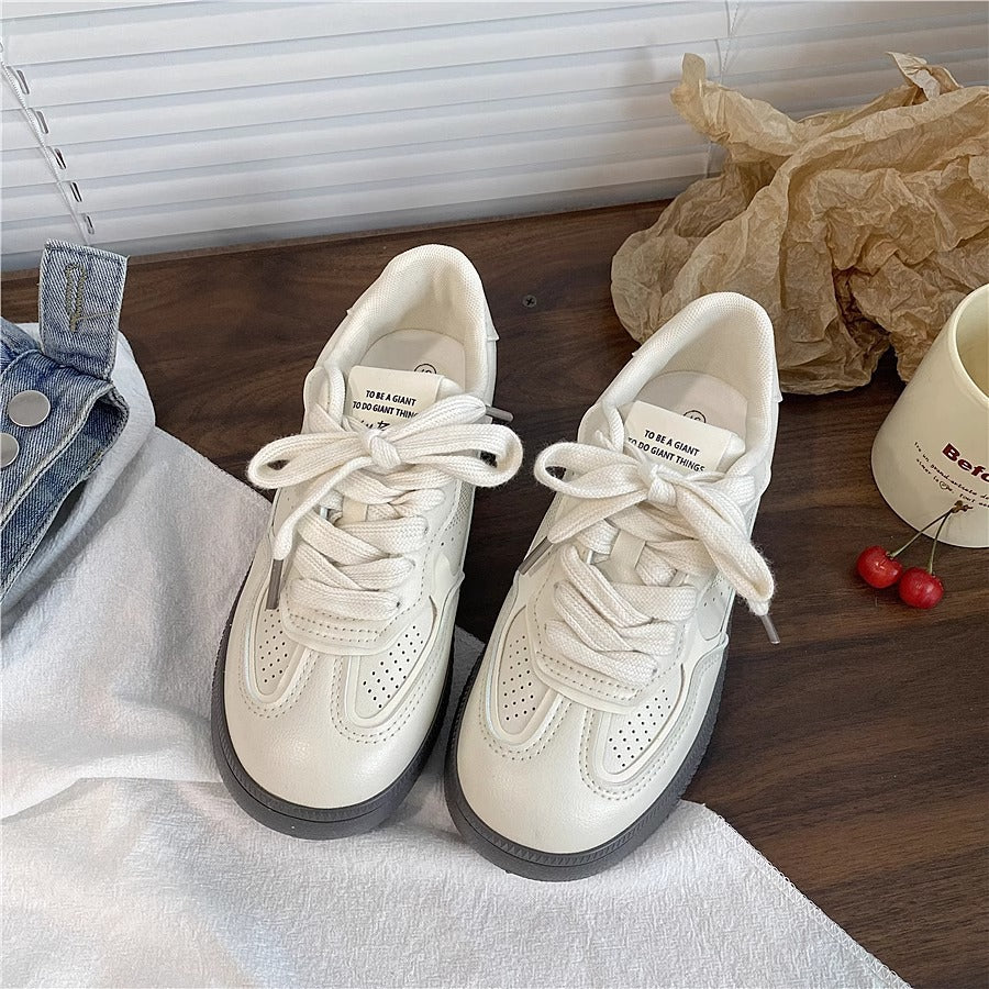 Retroniche style german training sneakers for women ins trendy 2025 summernew arrival breathable easiest for matchcasual sports white shoes