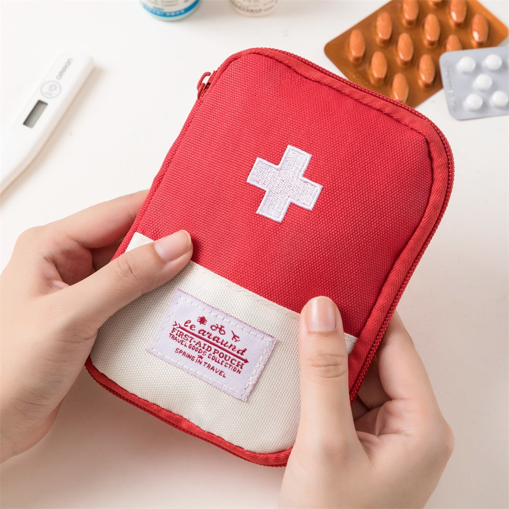 Portable medical bag Portable medicine storage bag Cross small medicine bag Travel storage medicine bag