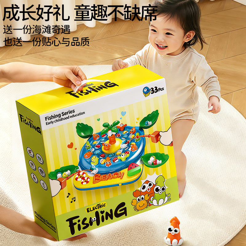 Kids' electric fishing game set - magnetic fishing toy for toddlers and children - educational & brain-boosting fun for girls and boys