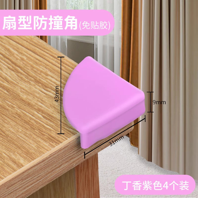 Anti-collision corner table corner silicone glue-free protective cover, anti-collision anti-collision corner protection coffee table furniture sticker soft right angle