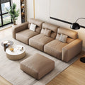 8000 square meter factory genuine leather sofa small apartment modern casual living room straight row high back tofu block sofa